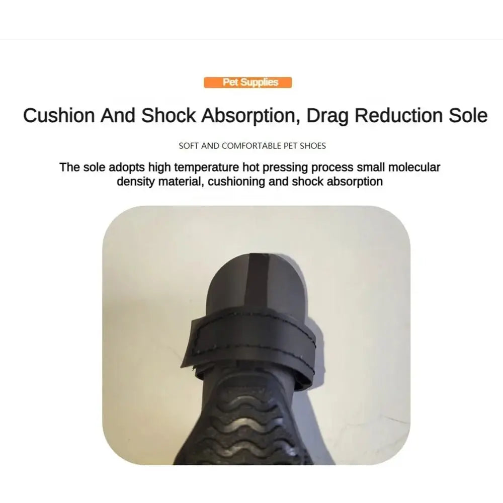 Cute Non-slip Waterproof Pet Shoes Comfortable Adjustable Outdoor Dog Boots Elastic Breathable Pet Rain Shoes Cat Paw Protection