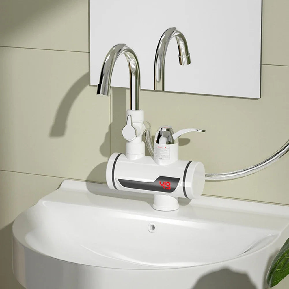 3000W Instant Electric Water Heater Shower Digital Display 220V Kitchen Bathroom Tankless Hot Water Faucet Heater