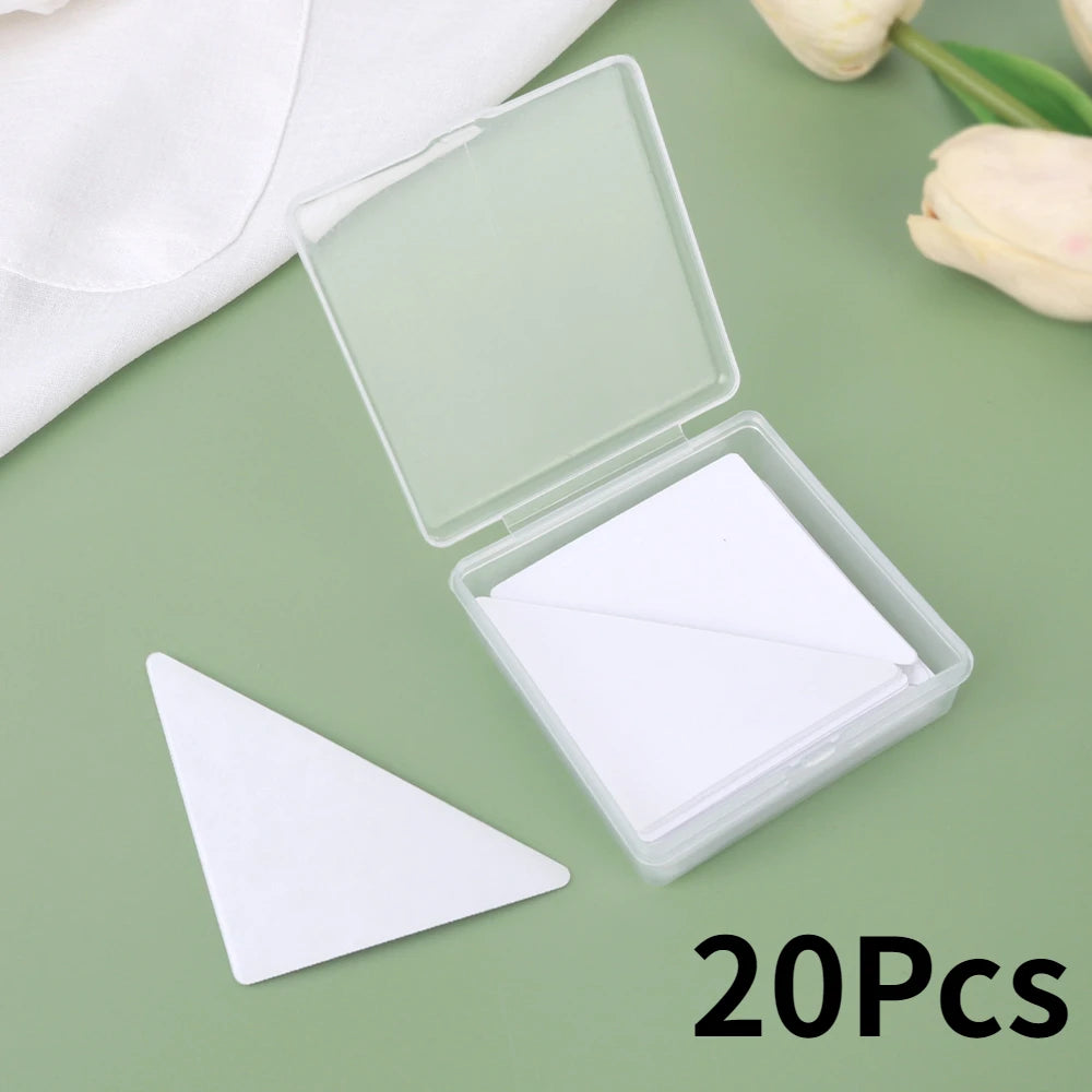 30pcs/box Collar Sticker Shirts T-Shirt Stand Collar Shaper Anti-roll Fixed Pads Adhesive Pad Invisible Sticky Stickers Fastener