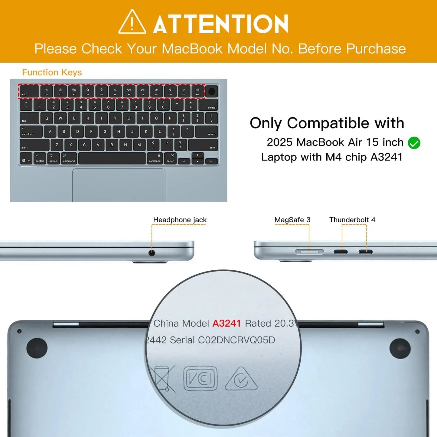 For macbook air 13.6 A3240 M4 AIR 15" A3241 2025 -22 M2 M3 Notebook computer Palm support touchpad protection vinyl skin sticker