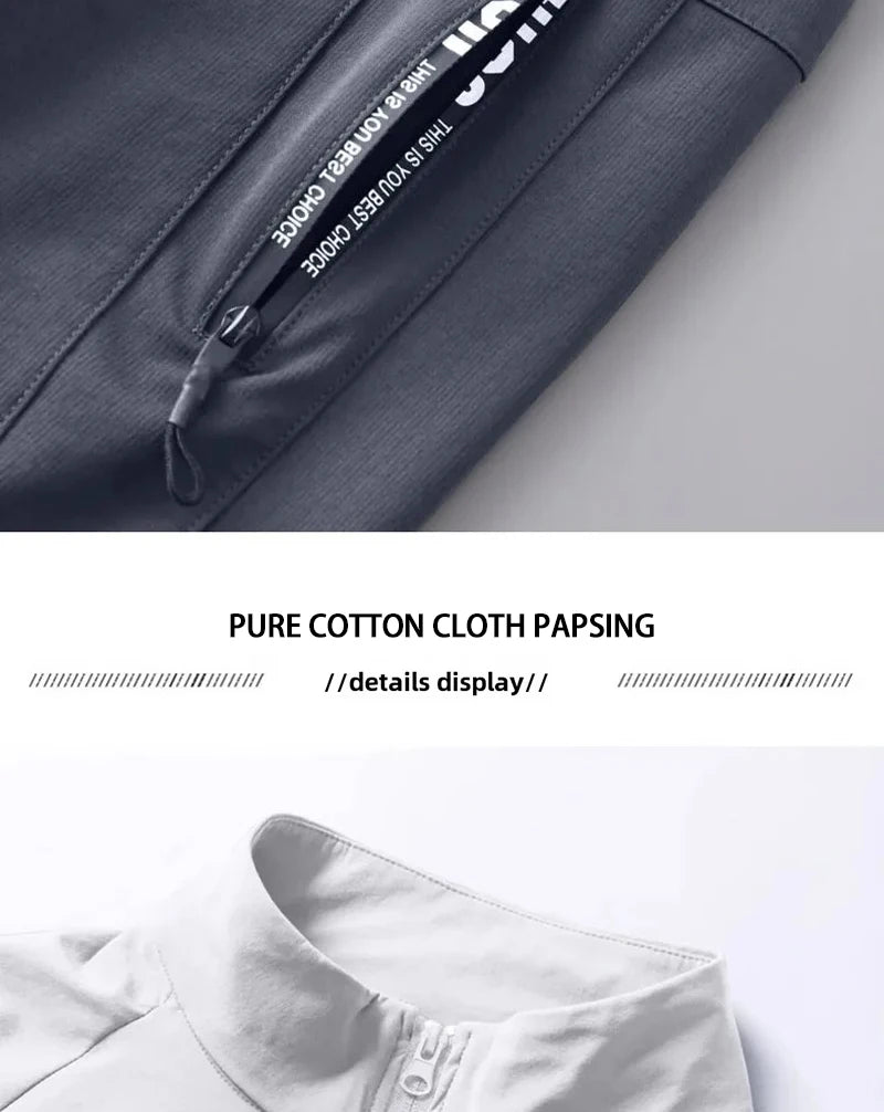 Men's Fall Running Tracksuit Casual Outdoor Quick-Dry Running Clothes for Autumn Spring Ideal Gym Track Field Sports Training