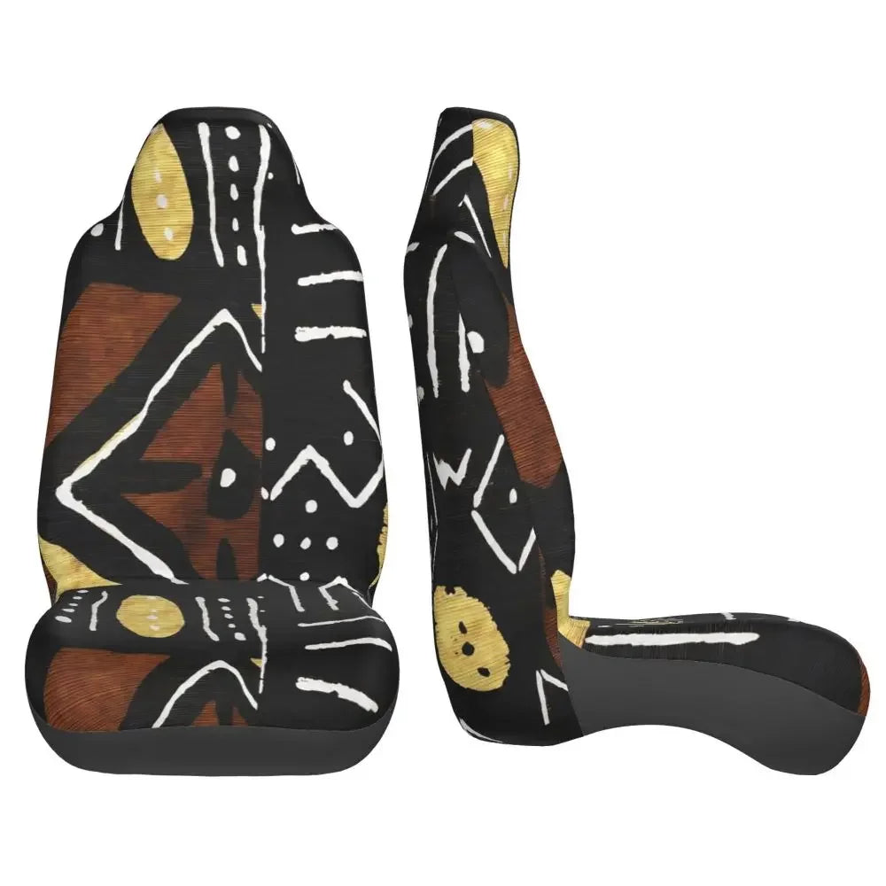 Antique African Textile Print Universal Car Seat Cover Protector Interior Accessories Women Seat Cushion/Cover Seat Protector