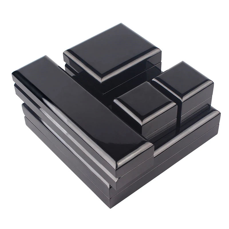 High Gloss Wooden Lacquer Finish Jewelry Ring Earing Box Jewellery Necklace Pendant Bracelet Packaging Storage Case