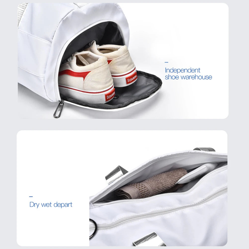 1pcs Gym Bag Womens Mens with Shoes Compartment and Wet Pocket Travel Duffel Bag for Women for Plane Sport Gym Tote Bags Swimmin