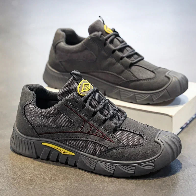 Steel Toe Shoes for Men Lightweight Work Shoes Comfortable Mens Work Boots Indestructible Safety Shoe for Men Industrial