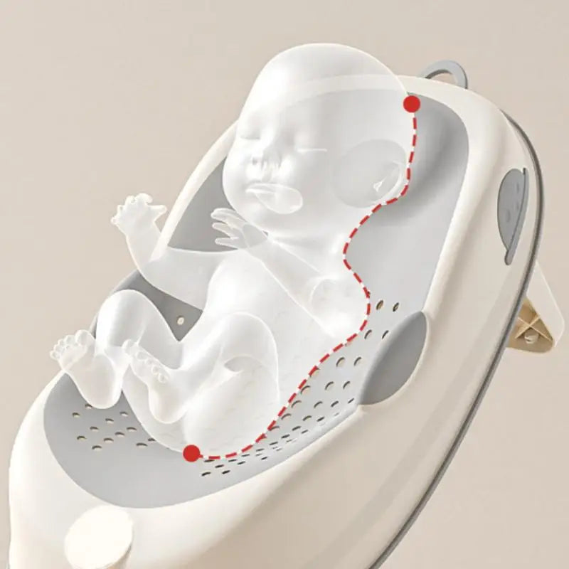 New 1Pcs Newborn Baby Bath Tub Foldable Rack, Shower Net Seat- Anti Slip Bathtubs Accessory for Infant Care