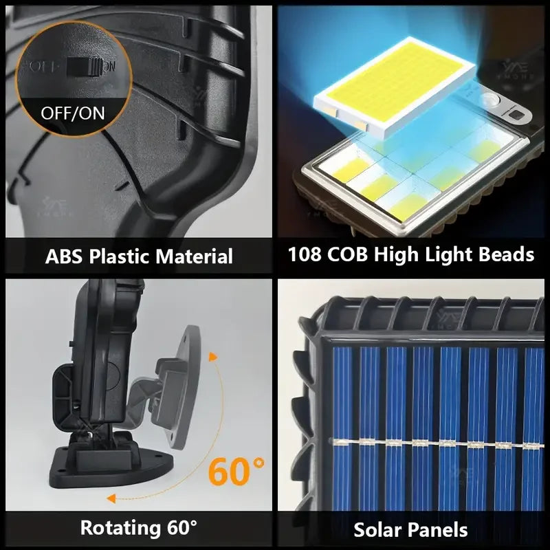 1/2/4Pcs Solar LED Light Outdoor Solar Lamp with Motion Sensor 3 Modes Waterproof IP65 Solar Garden Light Street Yard Lanter