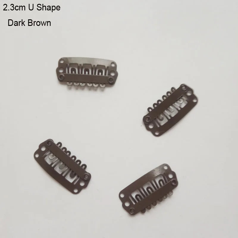 30pcs 2.3cm-3.6cm Hair Extension Clips Wig Clips For Human Hair Bangs Snap Hair Clips For Extensions Metal Comb For Closure