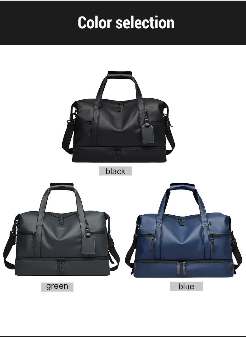 Fashion Travel Tote Bag for Men and Women Large Capacity Shoulder Crossbody Handbag Leisure Sports  Simple Business Travel Bag