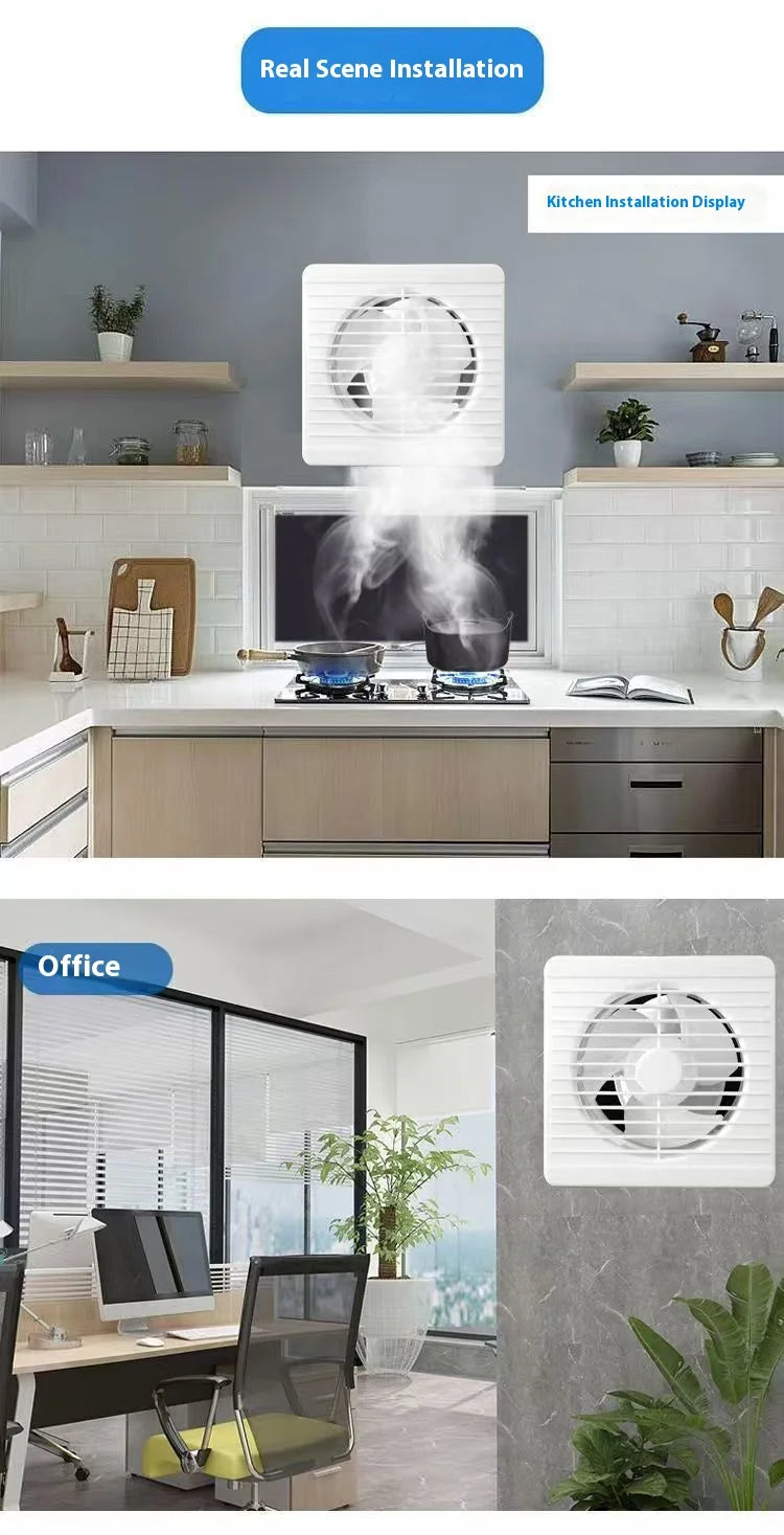 220V 4 inch 6 inch 8inch Hanging Wall White Ventilador Small Ventilator Extractor Exhaust Fans Toilet Bathroom Kitchen Fan