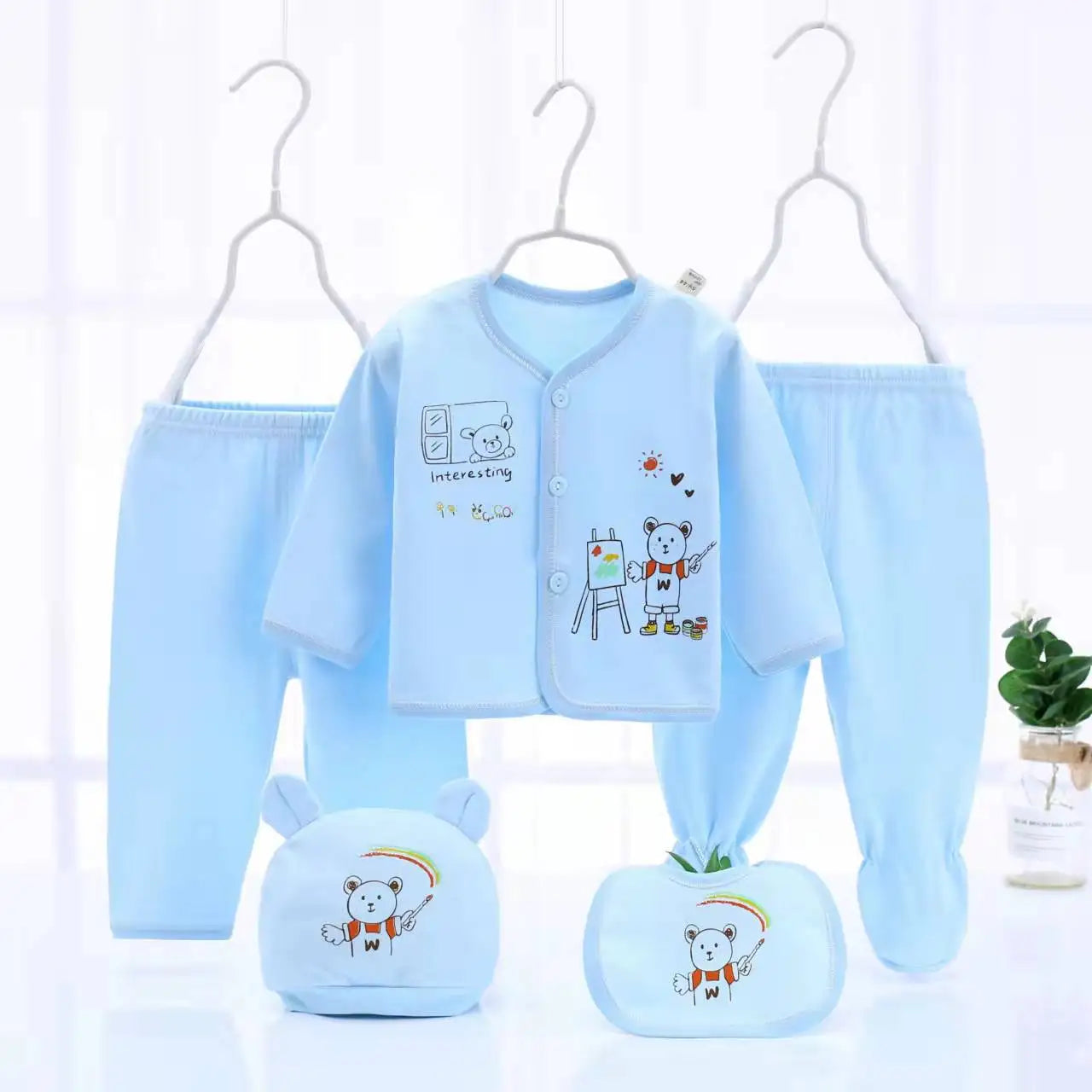 5PCS Newborn Girl Clothes Set New Born Going Home Clothes 0 3 Months Baby Clothing New Born Cotton Underwear Set