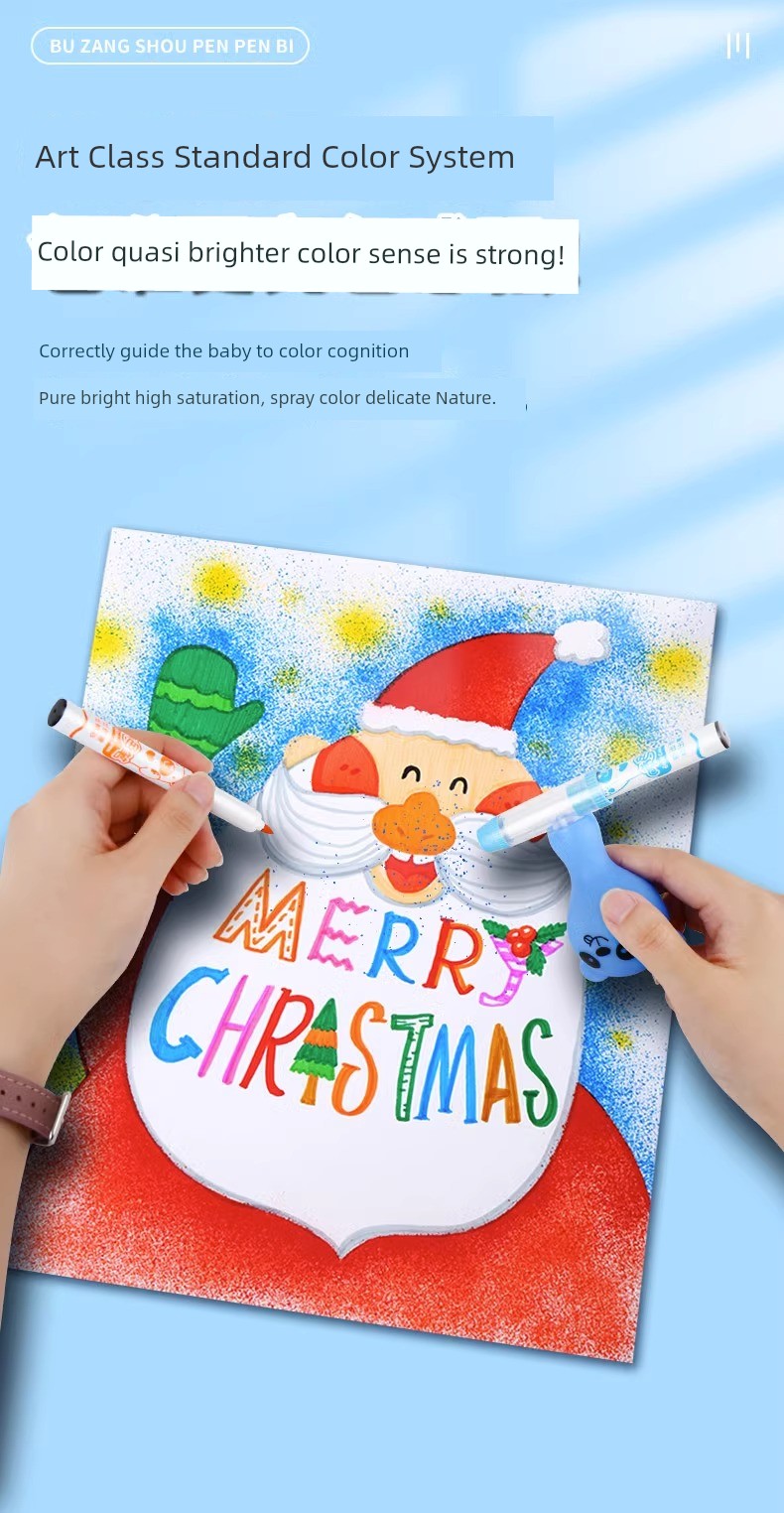 Master 12-Color Children's Watercolor Painting Tools Spray Pen