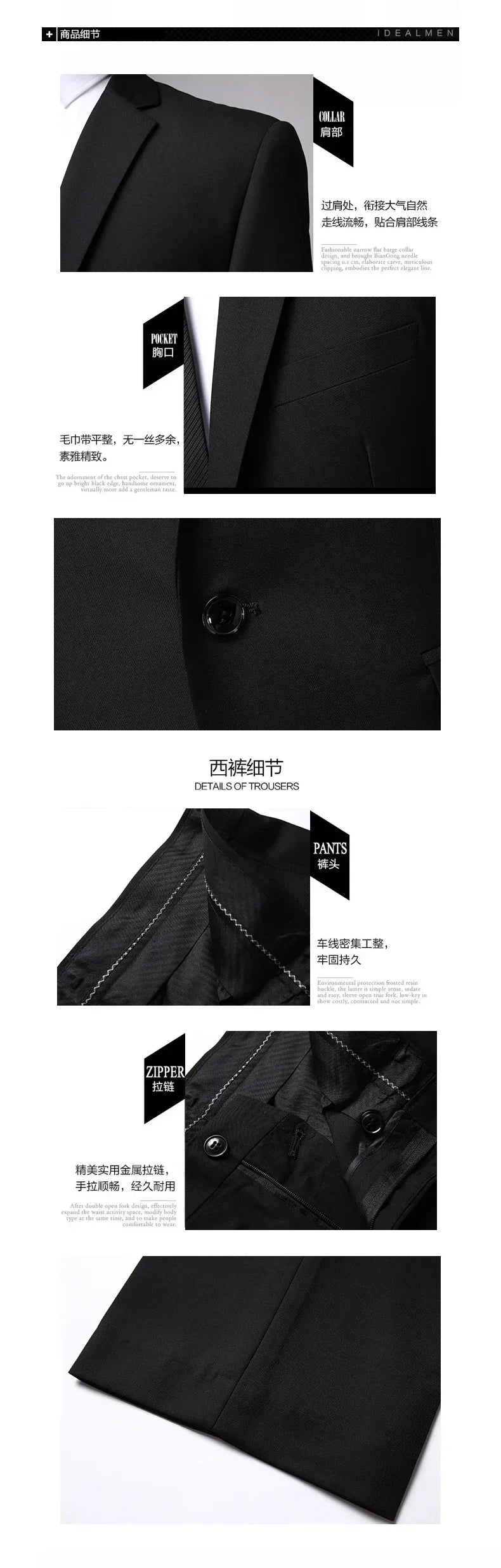 Suit Outdoor (Blazer+ Pants) Men's Fashion Business Gentleman's Business Suit Slim Outdoor Decoration Body Wedding Casual Suit