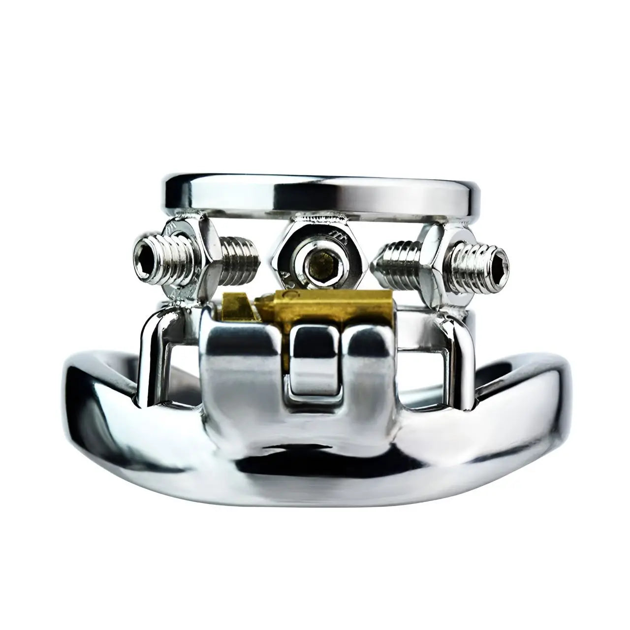 FRRK Stainless Steel Cock Cage Spiked Chastity Band Device Hex Lock Screw Penis Sleeve Ring Sexy Adult Man Urethral Lock for Men
