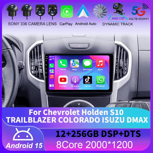 Android 15 Carplay For Chevrolet Holden S10 TRAILBLAZER COLORADO ISUZU DMAX GPS Car Radio Audio Multimedia Player Stereo Audio