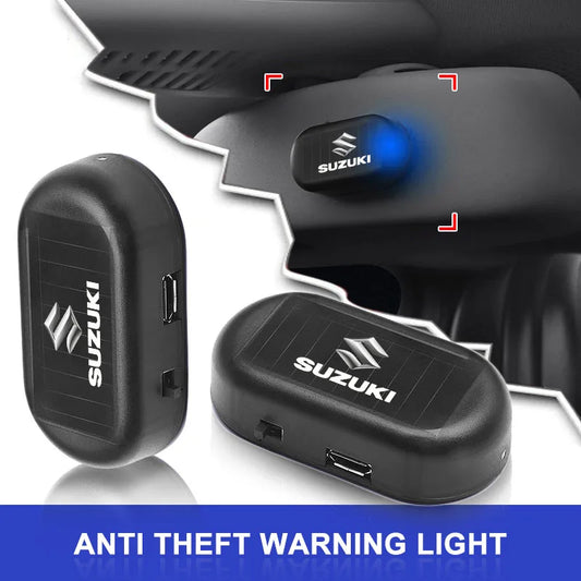 1Pcs Car Solar Powered Wireless Anti-Theft Caution Lamp LED Flashing Light Styling For Suzuki Jimny Grand Vitara Sx4 Swift Alto