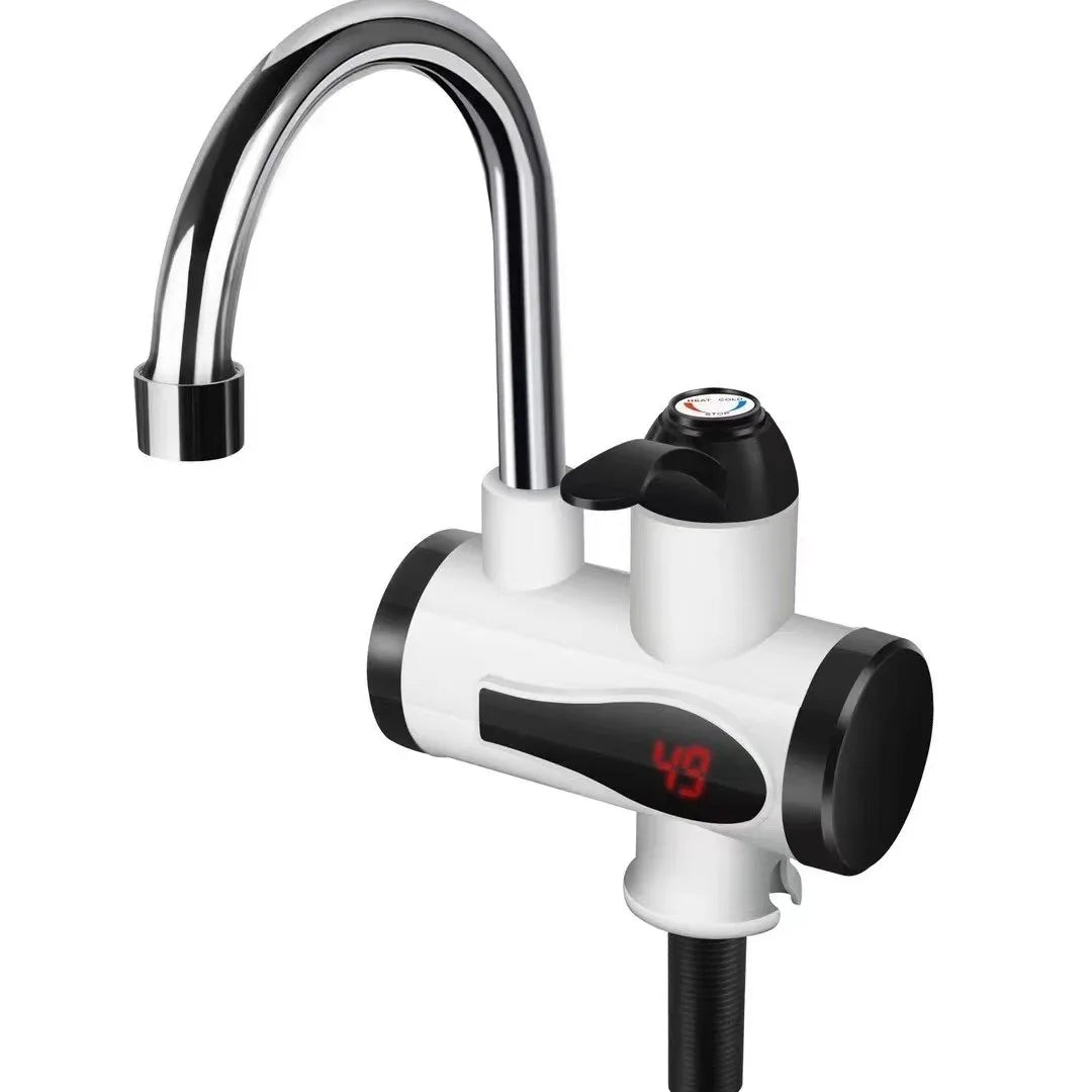 Instant Tankless Mini Electric Hot Water Heater Faucet Kitchen Instant Heating Tap Water Heater with LED Water Tap 3000W