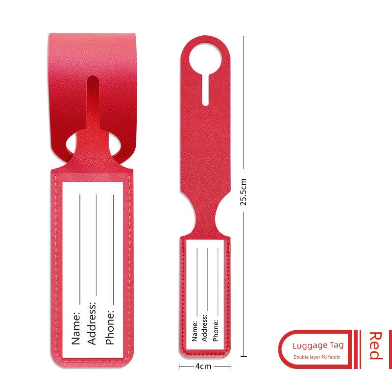 All-in-One Thickened Pu Luggage Tag Bags Anti-Lost Consignment Listing Signboard Travel Tag Printed Custom Logo