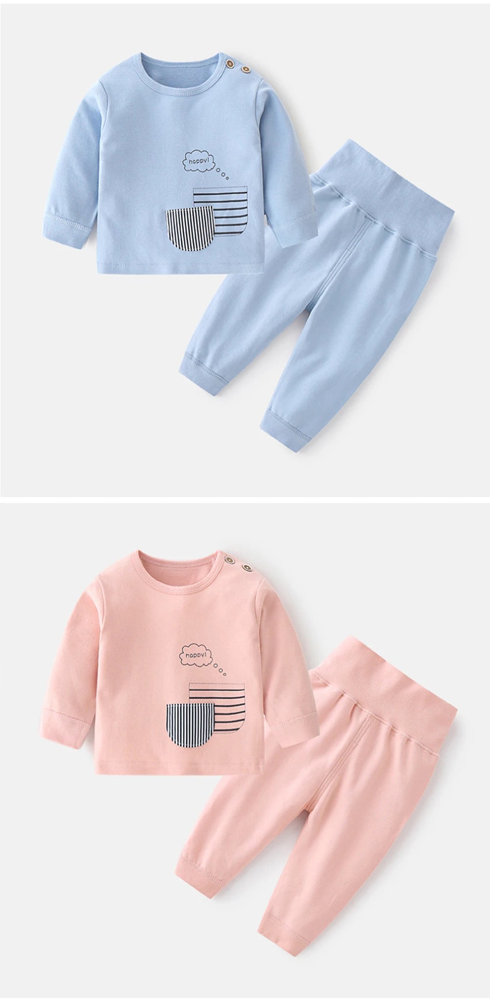 Autumn Winter Infant Clothing Sets Cotton Newborn Boys Girls Clothes Baby Underwear Newborn Baby Kids Pajamas Suits