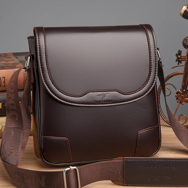 Luxury Brand Men Leather Shoulder Bags Waterproof Business Handbag Travel Tote Crossbody Cross Body Messenger Bag Pack For Male