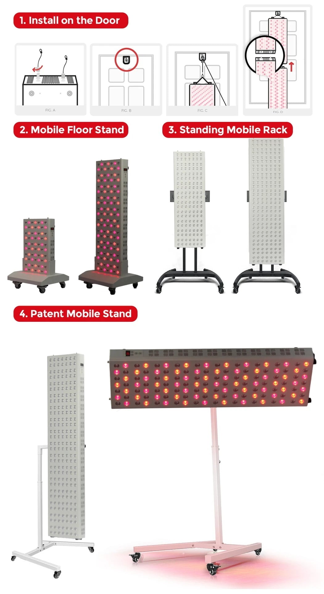 660nm 850nm Dual Chips Timing Led Red Light Therapy Panel Lamp Near Infrared Therapy Light LED Beauty Devices for Face and Body