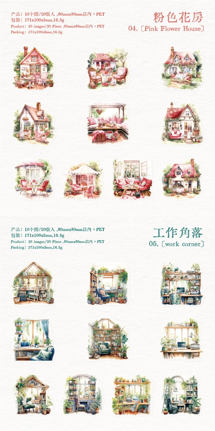 20pcs/lot Kawaii Stationery Stickers everyday household chores sticker pack DIY Craft Scrapbooking Album Junk Journal