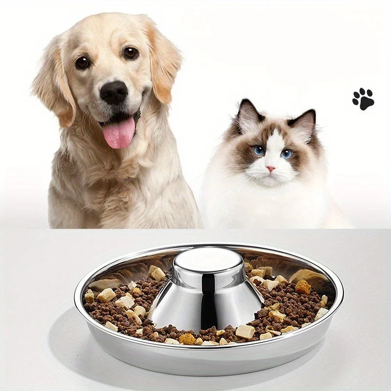 2pcs Stainless Steel Pet Bowls for Dogs & Cats - Durable Feeding Dishes for Food & Water, Ideal for Multiple Puppies and Kittens