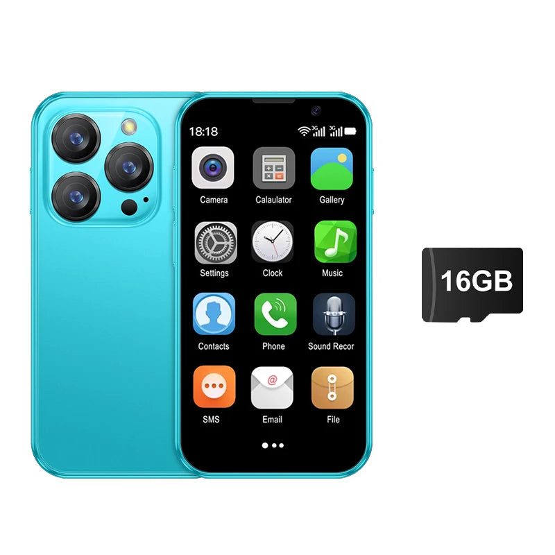 2025 New Mini Android Smartphone 3G WCDMA 2GB RAM 16GB ROM 3.0" Display 5MP Camera Dual SIM Smart Cellphone Play Store WhatsAPP