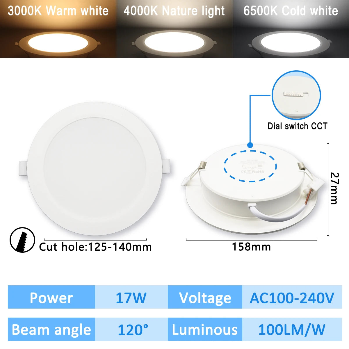 1-10pcs Led Surface Mounted Spot Downlight CCT 3000/4000/6500K Anti-glare Ceiling Lamp Foldable Spotlights for BedRoom Bathroom