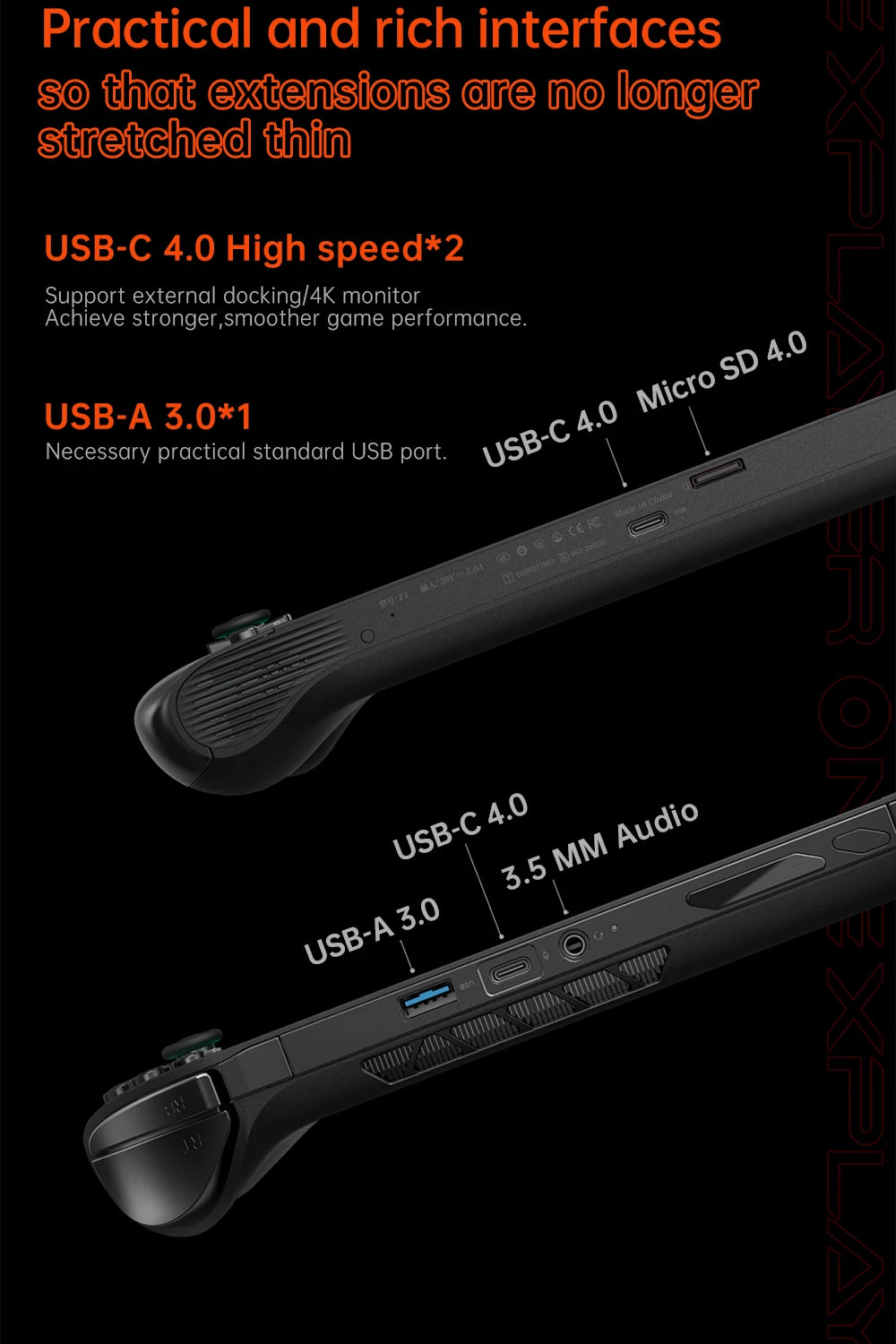 OneXPlayer OneXFly F1 Pro AMD AI 9 HX 365 370 OLED 144Hz Screen Gaming Handheld Console 3A Gamepad 7” PC Game Computer Laptop