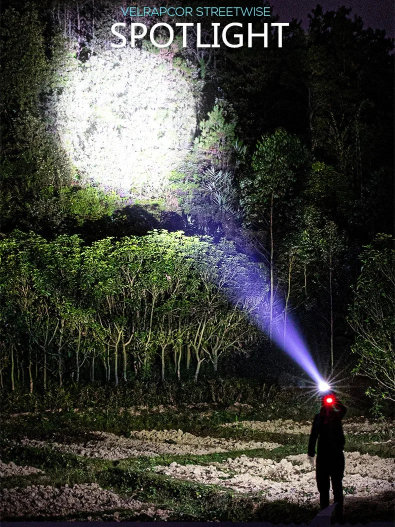 XHP90 Sensor Headlight High Power LED Headlamp Rechargeable Flashlight Built-in 18650 Battery Fishing Camping Head Lamp