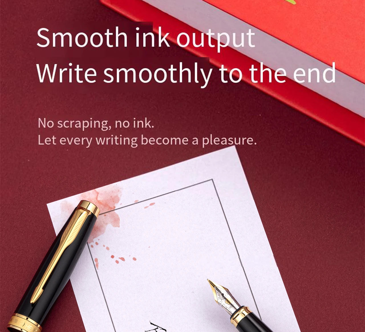 Hero 772 Classic Business Fountain Pen Set- Ideal Corporate Gift，Includes Ink & Classy Gift Box, Perfect for Business/Students