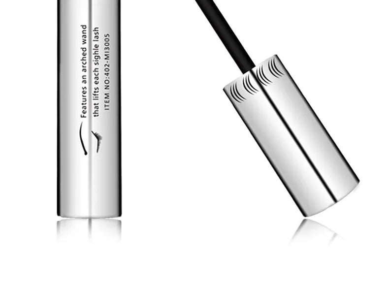 Qibest Silver Tube Mascara Waterproof Long & Curling Black Eyelashes Easy Removal No Dizziness Everlastingly Lasting