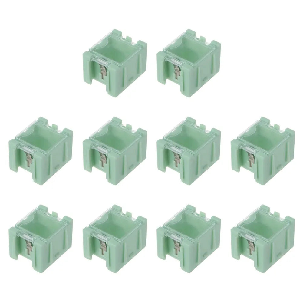 10pcs Electronic Component Container Cases Mini Storage Boxes Kit Plastic Mini Tool Box For Chip Screws Nuts 31.5x21.5x25mm
