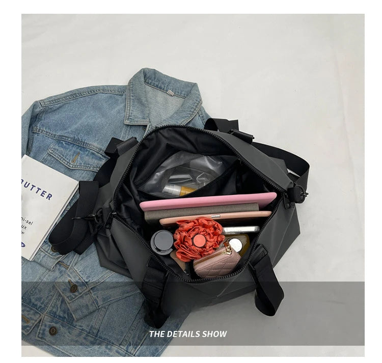 Travel bag Men's and women's tote bag Large capacity travel duffel Yoga exercise  Oxford cloth waterproof fitness bag