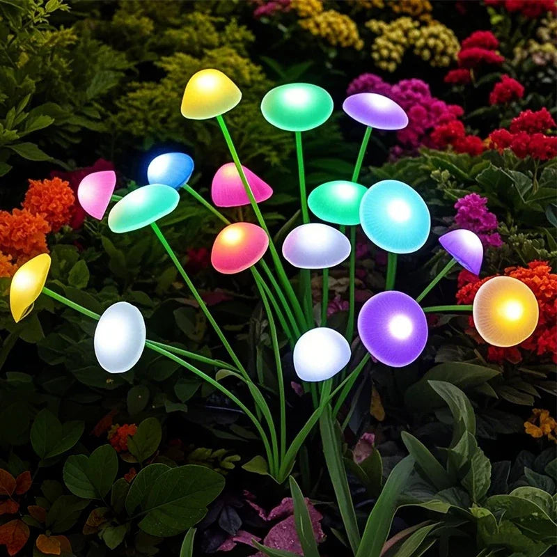 6-heads Solar LED Jellyfish Sway Lights Garden Decor Waterproof Outdoor Solar Pathway Light for Patio Balcony Yard Flowerbed