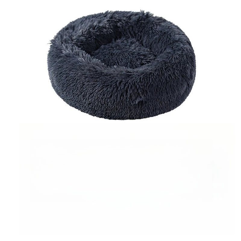 Cozy Winter Pet Bed! Plush Round Nest for Cats/Dogs, Detachable & Washable, Home Decoration Fit