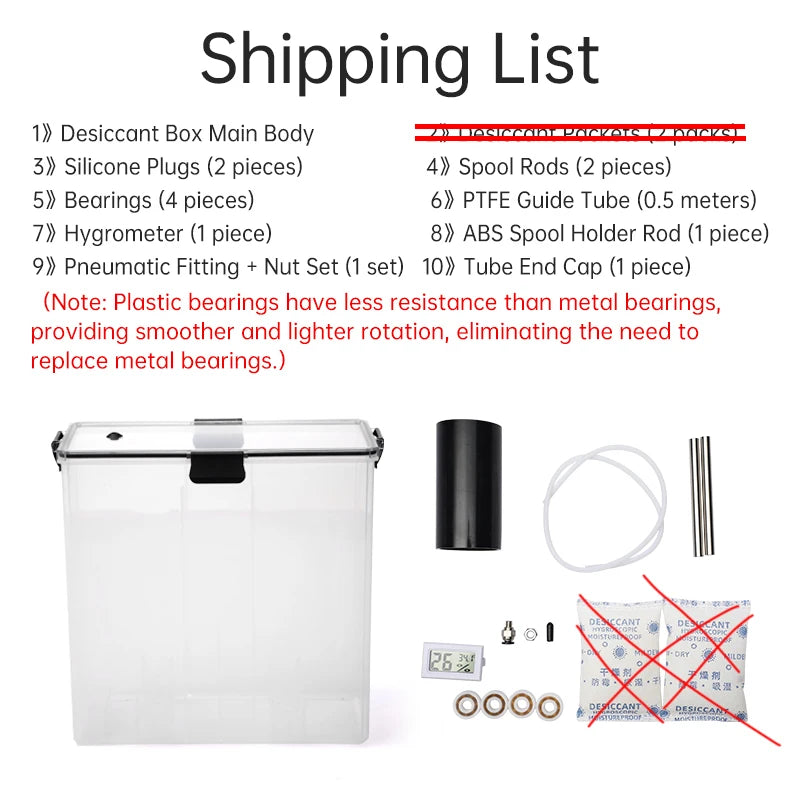 Filament Dryer Box for 3D Printer Parts Upgrade Airtight And Moisture-Resistant for 3D Filament Storages Keep Filaments Dry Boxs