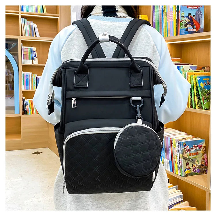 Diaper Bag Backpack Baby Essentials Travel Tote Multifunction Waterproof with Changing Station Pad Stroller Straps Big for Mommy