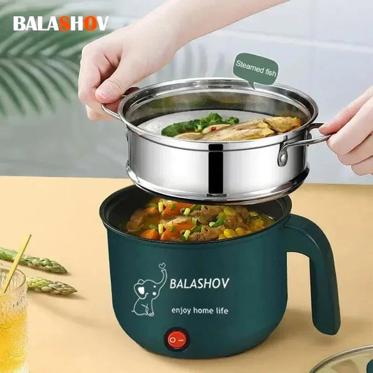Mini Electric Cooker Non-stick Cooking 1-2 People Double Hot Pot steamer Hot Pot Multifunction Electric Cooker for Home 220V EU