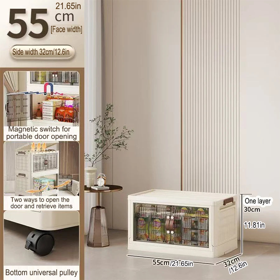 Large Capacity Folding Storage Cabinet - Dustproof Wardrobe Closet Organizer Easy Install