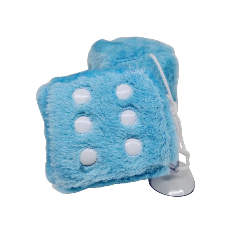 QM82 Car Hanging Furry Dice Car Dice Car Hanging Furry Dice Hanging Fuzzy Dice Plush Car Pendant Pair of Hanging Couple