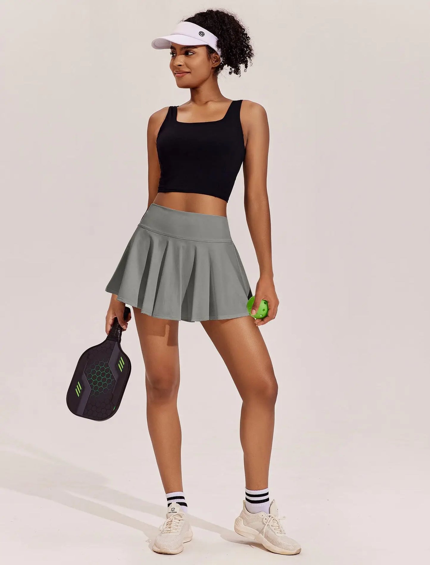 Women High Waist Pleated Tennis Skort With Pocket Athletic Mini Skirt For Golf Pickleball Workout Sports