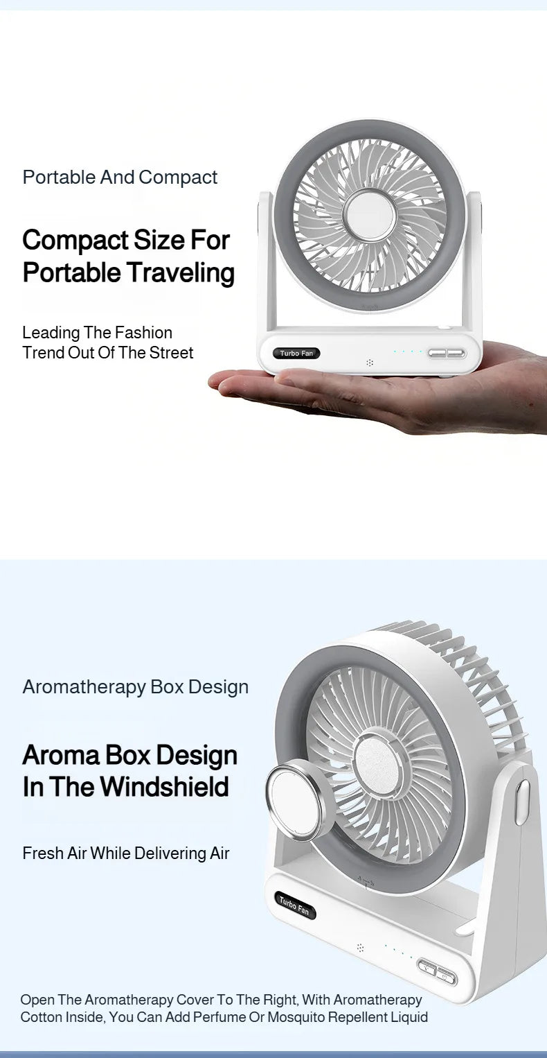 Desk Fan with Smart Voice Control Timer Wall Mountable Mini Portable USB Circulator Fan for Home Office
