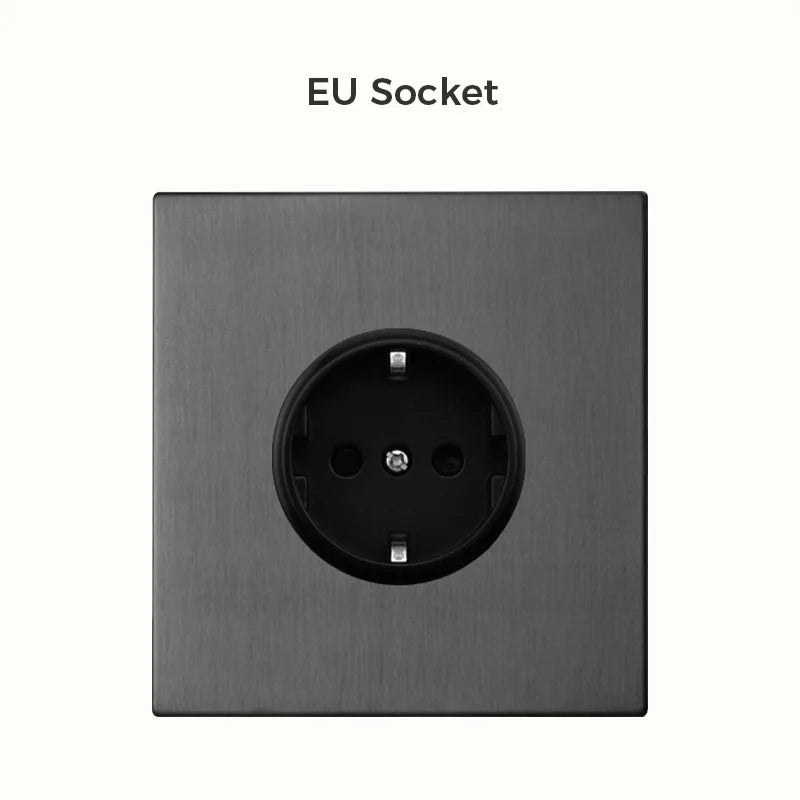 Avoir Wall Push Button Switch Y Type On Off Rocker Switches 2Way Power Scoket Gray Europe UK Electric Outlets Home Improvements