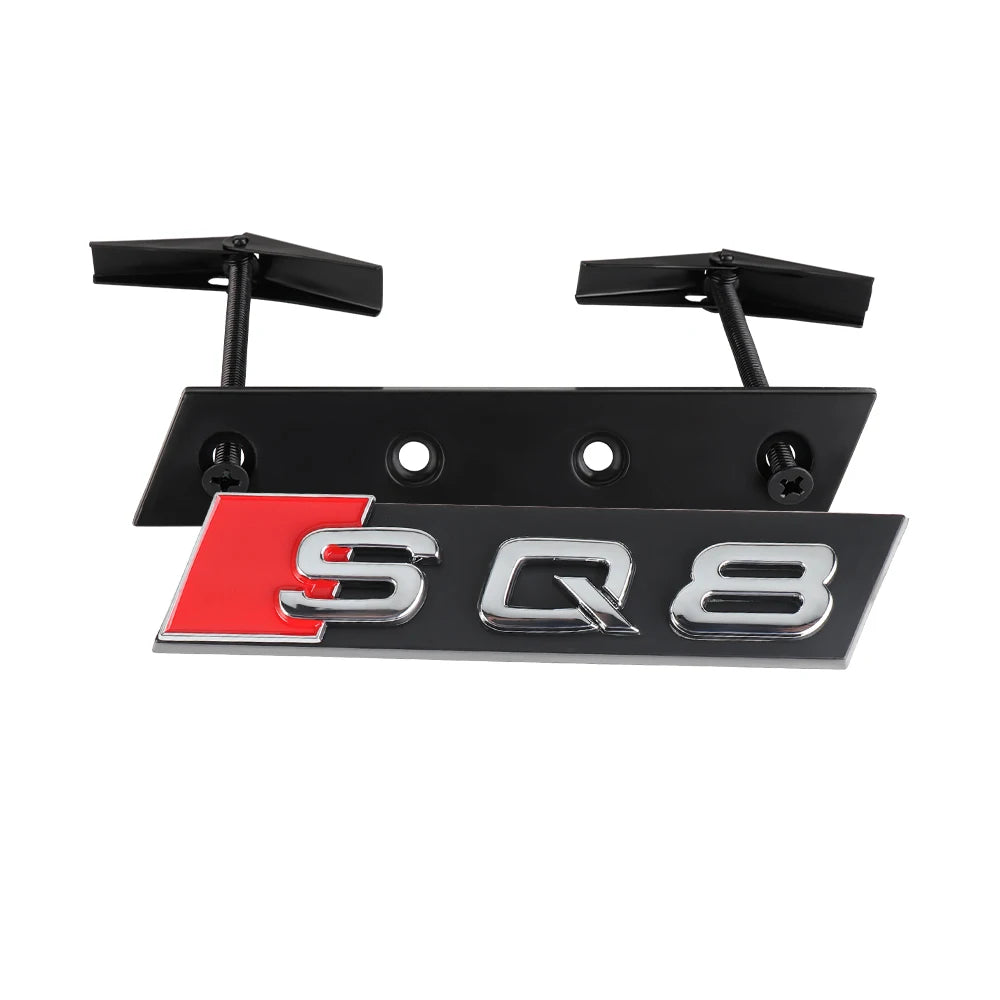 Car Styling Front Grille Emblem Decoration Sticker Auto Modification Accessories For Audi SQ3 SQ4 SQ5 SQ6 SQ7 SQ8 RSQ3 RSQ5 RSQ7