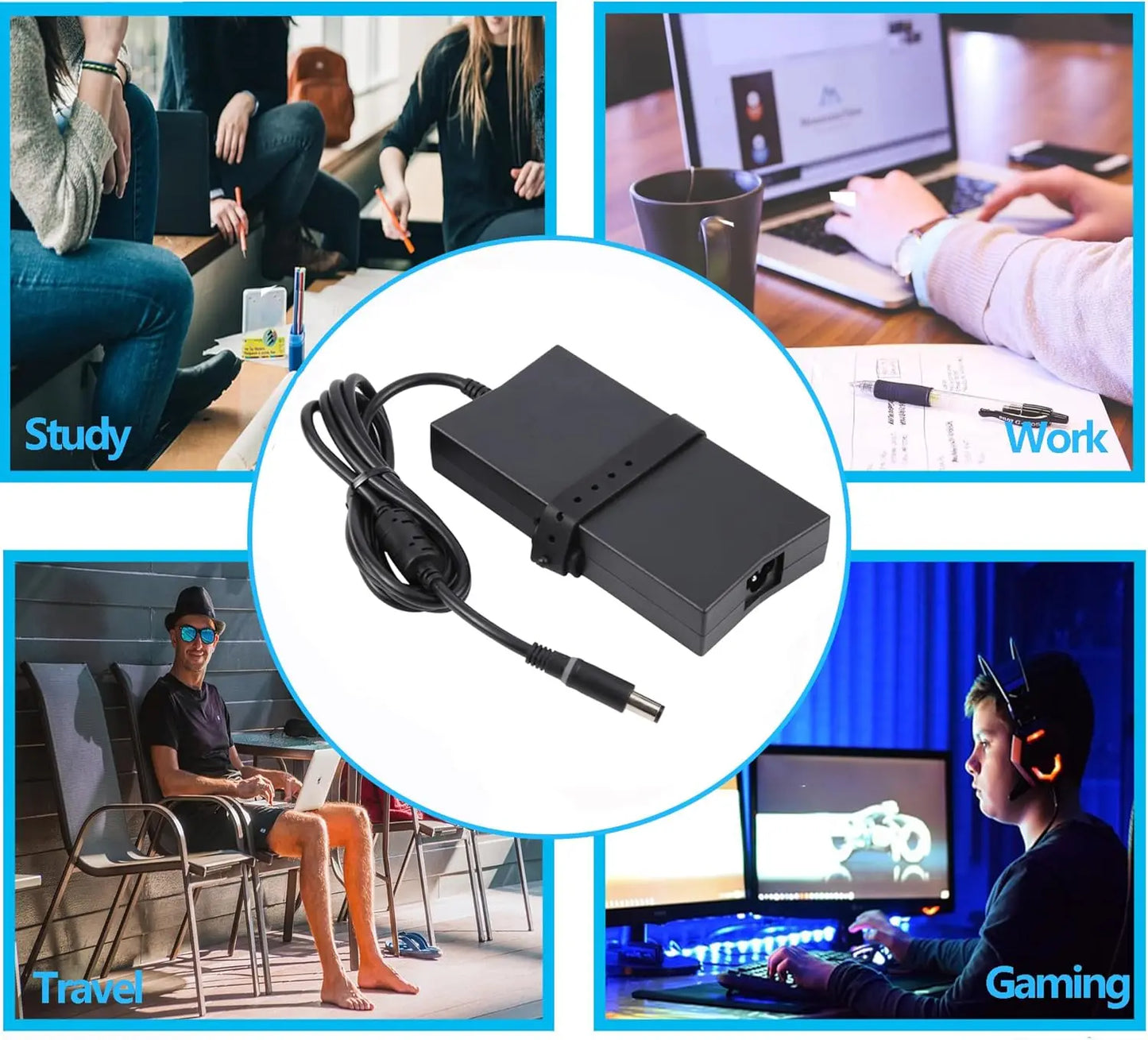 19.5V 6.7A 130W 7.4*5.0 AC Laptop Adapter Power Charger For DELL G3 G5 Inspiron 7566 7567 7557 7559 P57F LA130PM DA130PE1-00
