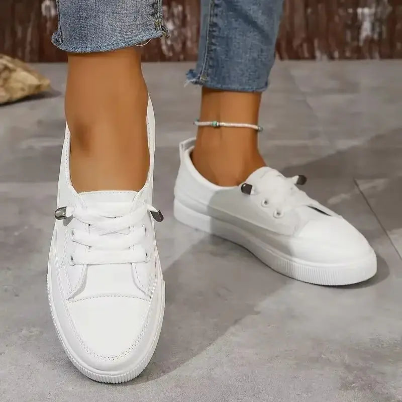 Spring and Summer Fashion New Breathable Round Toe Mouth Casual and Comfortable Flat Walking Shoes Sneakers Zapatos De Mujer