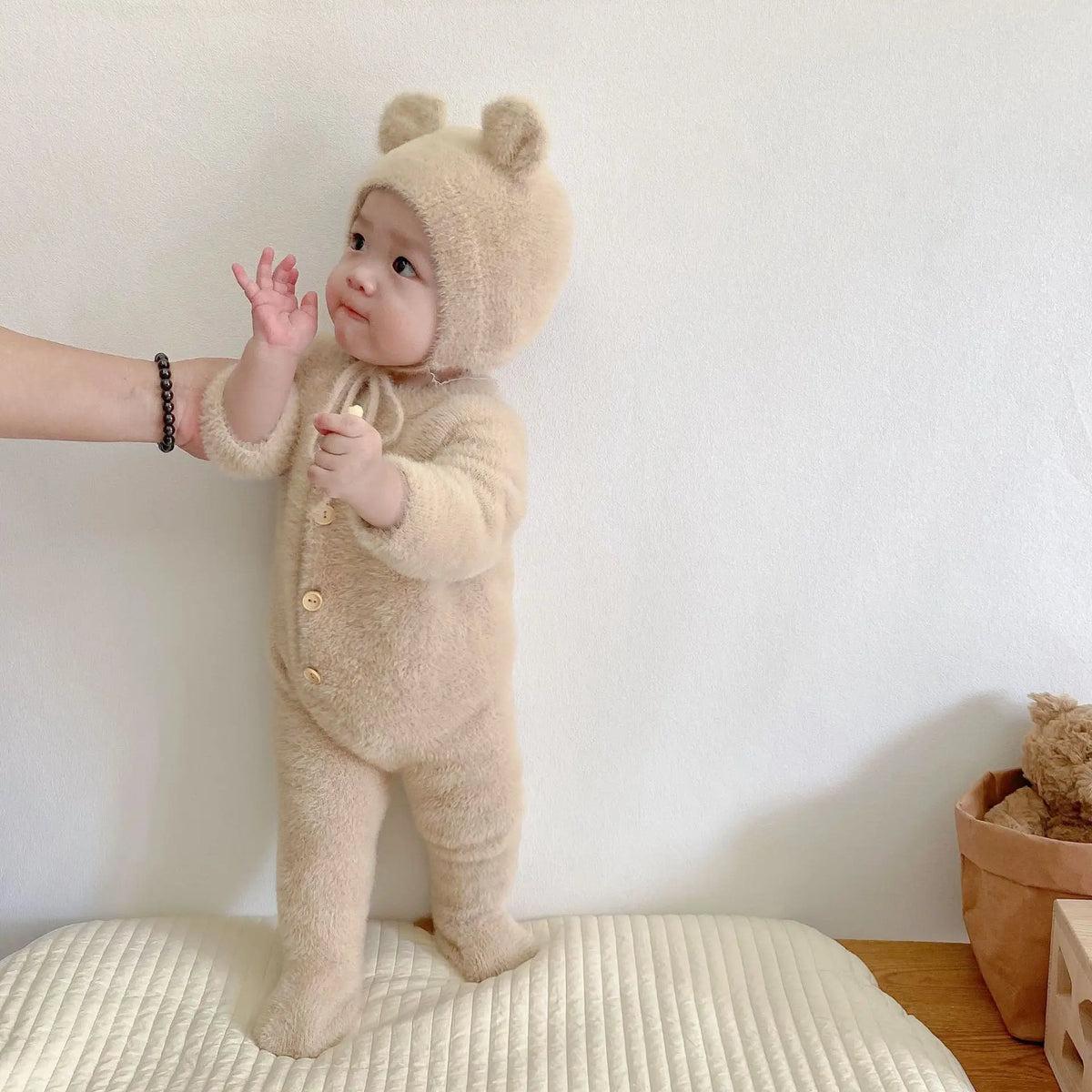 0-3T Newborn Kid Baby Boys Girls Winter Clothes Warm Baby Romper with Hat Cute Sweet Jumpsuit Cute Sweet Lovely Baby Outfit