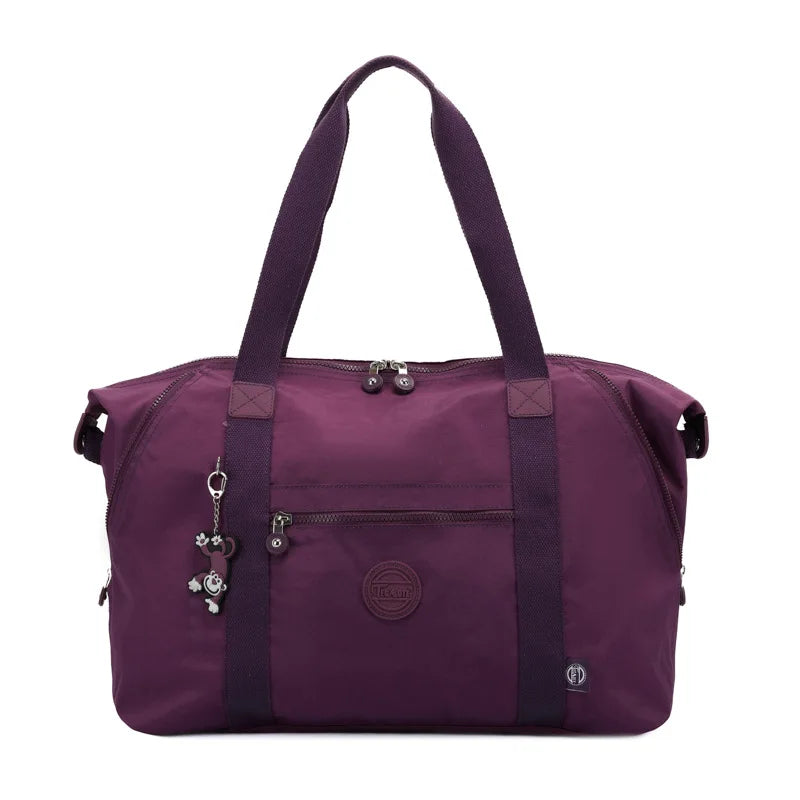 Women Lightweight Large-Capacity Travel Bag Handbags Female Nylon Shoulder Beach Bag Girl Top-handle Casual Tote Purse